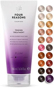 Four Reasons Color Mask - Plum - (27 Colors) Toning Treatment, Color Depositing Conditioner, Tone & Enhance Color-Treated Hair - Semi Permanent Hair Dye, Vegan and Cruelty-Free, 6.76 fl oz