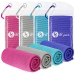 Cooling Towel for Sports, Workout, Fitness, Gym, Yoga, Pilates, Travel, Camping & More,Chilly Towel for Instant Cooling Relief 100% Microfiber and Soft Breathable 40x12” (4pack Mix-5)