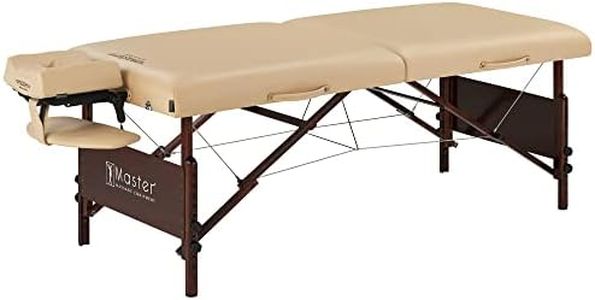 Master Massage Table de massage portable Del Ray Pro 76,2 cm, couleur sable, luxueuse avec coussin en mousse de 7,6 cm d'épaisseur