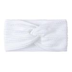 SYGA Baby Headband Nylon Soft Stretchable Bow Hairbands For Newborn Infant Toddler Kids 0-3 Year (White)