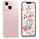 IceSword iPhone 13 Mini Case Sand Pink, Silicone Phone Cases Cover Ultra, Slim Shockproof Protective[Soft Anti-Scratch Microfiber Lining]5.4 inch Light Pastel Pale Cute Pink iPhone 13 Mini - Sand Pink