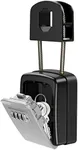 KeeKit Key Lock Box, Upgraded Key Safe Box for Lever Handles with Removable Buckle & Resettable 4-Digit Combination, Waterproof Secure Storage for Home, Office, Indoor & Outdoor Use