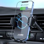 YITUMU Wireless Car Charger,15W Qi Fast Charging Car Phone Holder Wireless Charger for Car Air Vent Compatible with iPhone 14/13/13 Pro/12 pro/12/11/X/8,Samsung Galaxy S23/S22.