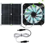 Solar Panel Fan Kit 13.5inch 100W Waterproof Solar Powered Exhaust Fan 3000rpm Auto Adjustable High Efficiency Cooling Chicken Solar Fan Solar Camping Fan for Dog Kennel ZHAZHAMO(Black)