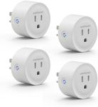 wooaismart Smart Plug, WiFi Plugs Work with Alexa & Google Assistant, Smart Outlet with Timer & Group Controller, WiFi Outlet for Home, No Hub Required, ETL & FCC Certified, 2.4GHz WiFi, 16A, 4 Pack