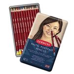 Derwent Pastel Colouring Pencils Skintones Tin for Portraits, Drawing & Colouring, Ideal for Blending & Colouring, Oil-Based, Professional Quality - 2300563 (Set of 12)