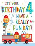 Regal Publishing Juvenile Birthday Card Age 4 M - 8 x 6 inches