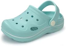 Nedaan Toddler Garden Clogs Boys Girls Slip on Water Shoes Sandals Children Classic Shower Beach Pool Swim Summer Slide Slipper, Water Blue, 11