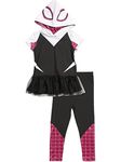 Marvel Spider-Man Spider-Gwen Ghost Spider Little Girls Cosplay T-Shirt and Leggings Outfit Set 6