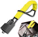 Tevlaphee Upgraded Steering Wheel Lock, Seat Belt Lock, Metal Head, High Visibility Car Lock Anti-Theft Device, Heavy Duty, Universal Fit for Car, SUV, Pickup, Jeep, Van, RV, 3Keys(Yellow)