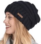 Brook + Bay Slouchy Beanie Winter Hat for Women - Slouch Oversized Large Baggy Cable Knit Hats - Warm & Cute Chunky Knitted Cap for Cold Weather - Stylish & Trendy Snow & Ski Beanies for Ladies