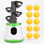 Table Tennis Robot Automatic PingPong Ball Launcher, Portable Table Tennis Trainer Machine with 10 Balls for Beginners, PingPong Ball Serve Machine for Training Practising