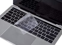 OJOS Keyboard Protector Compatible with MacBook Pro 13 and 15 inch Touch Bar Model A2159, A1989, A1990, A1706, A1707 Skin, TPU Transparent