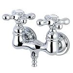 KINGSTON BRASS CC38T1 Vintage Leg Tub Filler, Metal Cross Handle, Polished Chrome, 3-3/8"