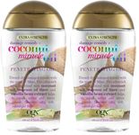 OGX Coconut Miracle Oil Extra Strength Penetrating Hair Oil for Dry, Damaged, and Frizzy Hair, Intense Hydration, Frizz Control, and Shine with Coconut Oil, Tiare, and Vanilla Bean Extracts, 100 ml