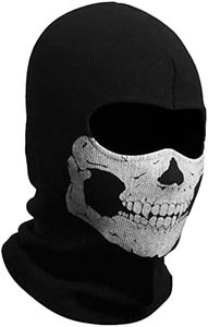 Black Balaclava Ghosts Skull Full Face Mask for Cosplay Party Halloween Outdoor Motorcycle Bike Cycling Skateboard Hiking Skiing Snowmobile Snowboard