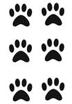 6 x Large Cat Dog Paw Print Vinyl Wall Sticker Decals Car Van Bike Fridge Laptop Window