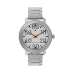 Fastrack Mens Analog White Dial Silver Band Stainless Steel Watch