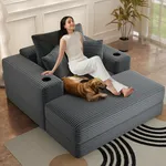 52" Boneless Chaise Lounge Chair In