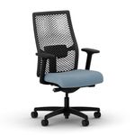 HON Ignition 2.0 ReActiv Ergonomic Office Chair with Lumbar Support, Breathable Flex-Back Adjustable Office Chair, Synchro-Tilt Recline, Swivel Wheels - Home Office Desk Chair for Back Pain - Blue