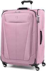 Travelpro Maxlite 5 Softside Extensible Bagage en soute avec 4 roulettes, Valise légère, Homme et Femme, Orchidée Rose Violet, Carreaux Grand, 79x54x34 cm