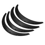 SANON Universal Car Wheel Mudguards Set, 4Pcs Wheel Fender Wheel Trims Eyebrow Widen Thicken Splash Guard Arch Protectors for Car