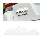 TSUGAMI Snow Mountain Tree Decal Sticker for Car, 2PCS Mountains Graphic Logo Decals, 7 Inch Premium Badge Decals for Trunk Tailgate Emblem, Car Exterior Accessories, Universal Decoration (White)