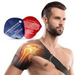 Sports Laboratory Shoulder Support for Women and Men, Shoulder Brace Includes Hot and Cold Gel Pack for Frozen Shoulder, Rotator Cuff Pain Relief, Adjustable Shoulder Strap for Extra Comfort (Medium)