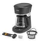 Mr. Coffee 12 Cup Programmable Coffee Maker with Dishwashable Design | Advanced Water Filtration | Black/Chrome