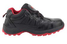 HILLSON Swag Dual Density Tfp Sole Steel Toe Safety Shoe (Red, Numeric_10, Mens)