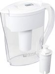 Brita Space Saver Water Filter Pitcher with 1 Replacement Filter, White, 6 Cup