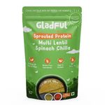 Gladful Sprouted Protein Spinach Instant Chilla Mix - No Maida, No Palm Oil, Gluten Free, High Protein & Fiber-Rich Food, 200 g (Pack of 1)