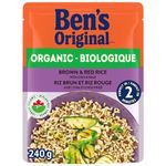 BEN'S ORIGINAL Organic Brown & Red Rice With Chia & Kale, Rice Side Dish, 240g Pouch