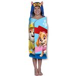 Franco Paw Patrol Kids Bath/Pool/Beach Soft Cotton Terry Hooded Towel Wrap and loofah Set, 24 in x 50 in (Official Nickelodeon Product)