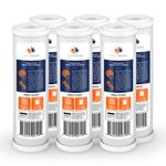 Aquaboon Coconut Shell Water Filter Cartridge | Activated Carbon Block CTO | Universal 5 Micron 10 inch Cartridge | Compatible with DWC30001, WFPFC8002, FXWTC, WHEF-WHWC, WHKF-WHWC 6-Pack