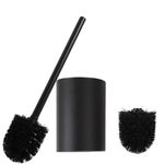 LOYLED Black Toilet Brush and Holder Set, Toilet Bowl Brushes for Bathroom Toilet Cleaner Brush for Toilet Scrubber Cleaning