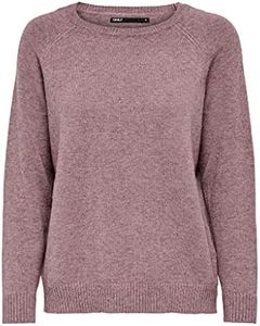 Only Onllesly Kings L/S Pullover Knt Noos Suéter, Rosa Browndetail:w. Melange, M Mujer