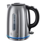 Russell Hobbs Brushed Stainless Steel Electric 1.7L Cordless Kettle (Quiet & Fast Boil 3KW, Removable washable anti-scale filter, Push button lid, Perfect pour spout) 20460