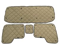 Kenworth W900/ T800/ T600/ T400/ T450-1995 & Prior with Vent Door Windows -ZenEclipse Blackout Insulated Interior Window Covers-WCT-1125V-P (Tan - with Peeper Window)