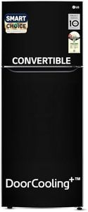 LG Smart Choice, 446 L, 1 Star, Convertible, Door Cooling+, Smart Inverter Compressor, Frost Free Double Door Refrigerator (GL-T502CESR, Ebony Sheen, Express Freeze & Multi Air Flow)