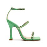 SCHUTZ Women's Nellina Sandals, Gianni Green, 6.5