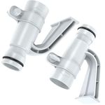 POOLHACKER Pool Pipe Holder, 2 Pieces 1/4 inch Water Hose Support Brackets with Clamp Mount for Above Ground Swimming Pools for intex