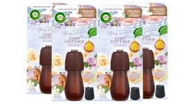 Air Wick Essential Mist Refills, Cosy Cottage by Stacey Solomon, Pack 4 x 20 ml, Natural Essential Oils, Last up to 270 days ,Air freshener