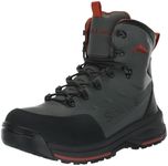 Simms Freestone Wading Boots for Men - Rugged Rubber Sole Fishing Shoes with Traction Control and Time-Tested Durability - Gunmetal - 10