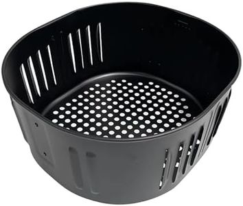 Air Fryer Basket Replacement for Power XL Air Fryer, Gowise USA 5.8QT Air Fryer Accessories, DASH Air Fryer Replacement Parts, Non-Stick, Dishwasher Safe, Black (Black)