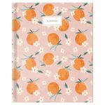 Happywagon Oranges in Bloom Undated Planner Journal Dairy, Size - 8.6" x 6.7" , 214 Pages ,120 GSM , Perfect for Goal Setting, Planning & Tracking, Includes 100+ Stickers, Inspirational Quotes & Back Pocket, Ideal for Achieving Goals