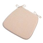 Chair Pads with Ties 18x17, Memory Foam Kitchen Chair Cushions with Ties 18 Inch, Non Slip Chair Pads for Dining Chairs Set Of 2 4 6, Seat Cushions Covers Washable and Removable with Zipper