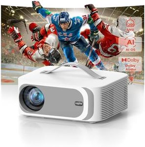 [AI OS/1200ANSI/Netflix Licensed] Projector 4K, Smart TV Projector Bluetooth 5.2 & WiFi 6: Auto Keystone Focus, 30W Dolby Audio, Native 1080P HDR10+, Lisowod 2025 Portable Projecteur for Outdoor Movie