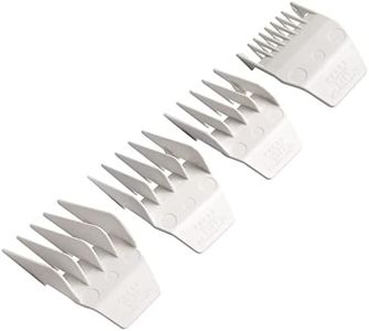 Professional Peanut Clipper Guards - 4-Piece Clipper Guides For Wahl Peanut, Trimmer Cutting Guides Set - Competible with Peanut Blade, White