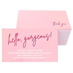 RXBC2011 Hello Gorgeous Thank you for your order cards Thank you for the support Cards Package Insert for online business Pack of 100